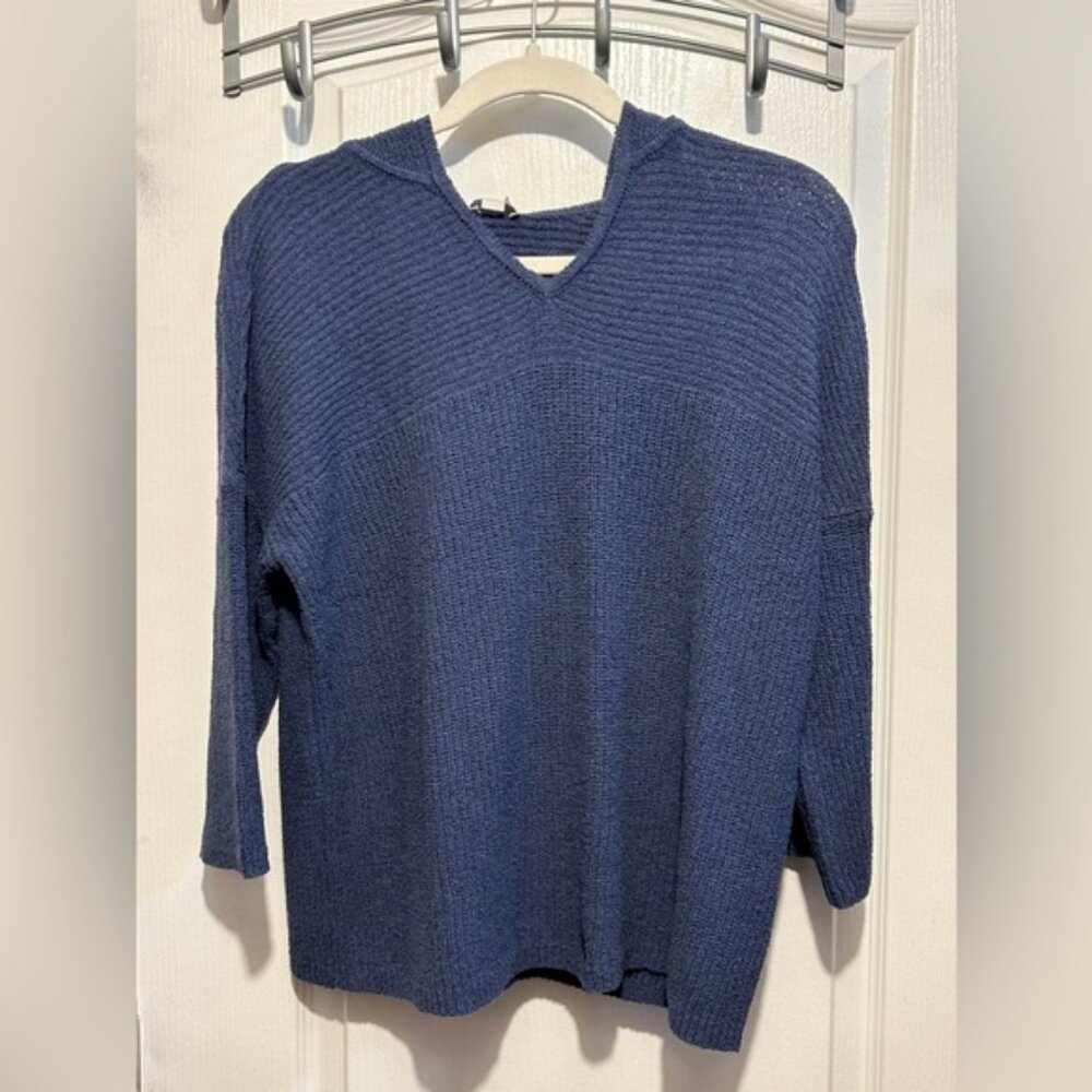 J.jill Hooded pullover Sweater women’s PS small petite coastal grandma preppy